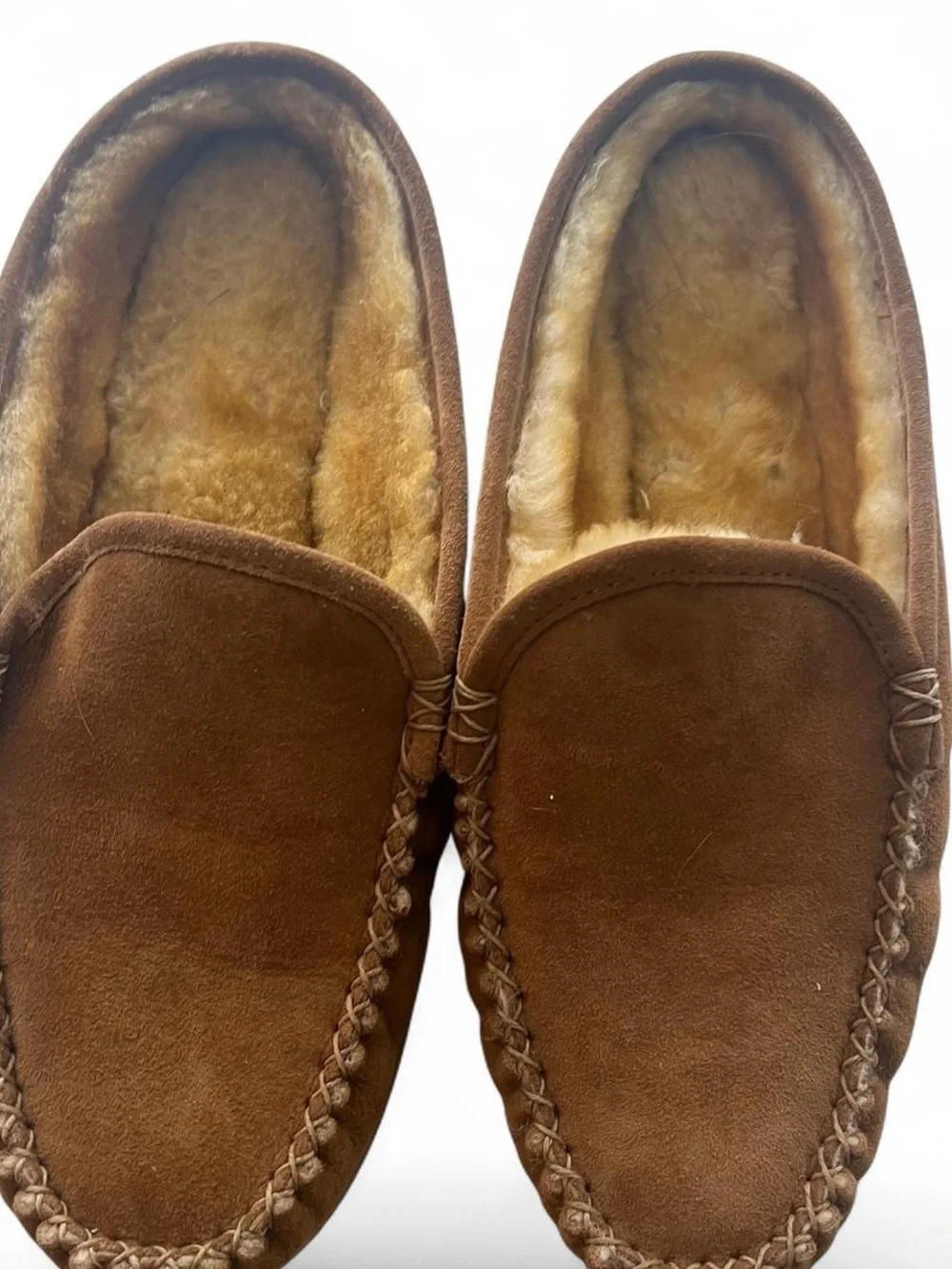 L.L. Bean Shearling Moccasin Slippers Mens 12